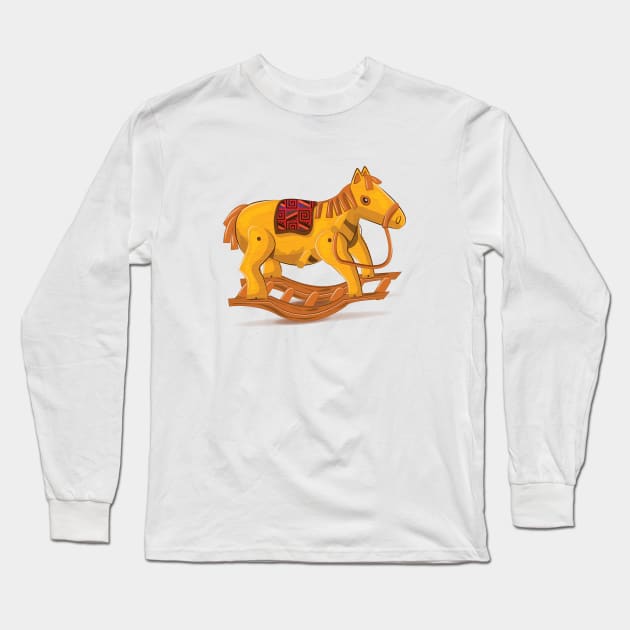 Rocking Horse Long Sleeve T-Shirt by nickemporium1